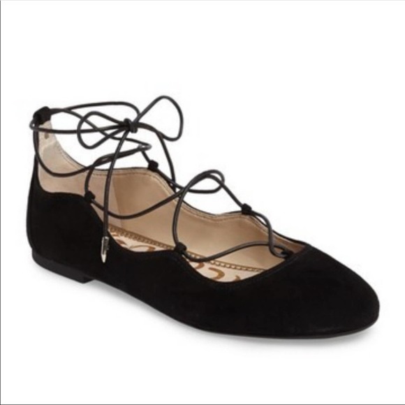 Sam Edelman Black Suede Flynt Ballet Flats | 9.5 - Picture 1 of 7